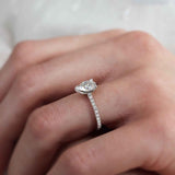 Pear Pave Lab Grown Diamond Engagement Ring