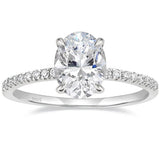 Pave Engagement Ring Featuring 3.50 CT Oval Moissanite 1