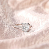 Pave Engagement Ring Featuring 3.50 CT Oval Moissanite 3