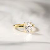 2.0 CT Oval Moissanite Solitaire Engagement Ring - farrellouise