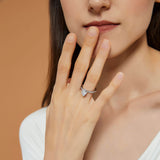 Pave Engagement Ring Featuring 3.0 CT Pear Moissanite 5