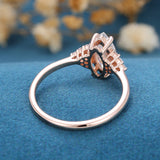 Marquise Cluster Lab Grown Diamond Engagement Ring