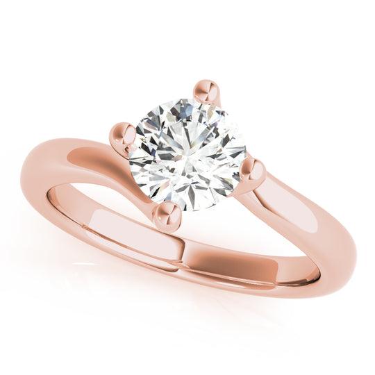 1.0 CT Round Shaped Moissanite Engagement Ring In Solitaire 8