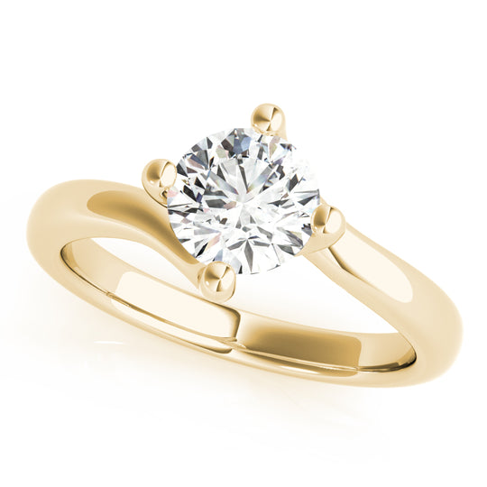 1.0 CT Round Shaped Moissanite Engagement Ring In Solitaire 6