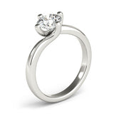 1.0 CT Round Shaped Moissanite Engagement Ring In Solitaire 4