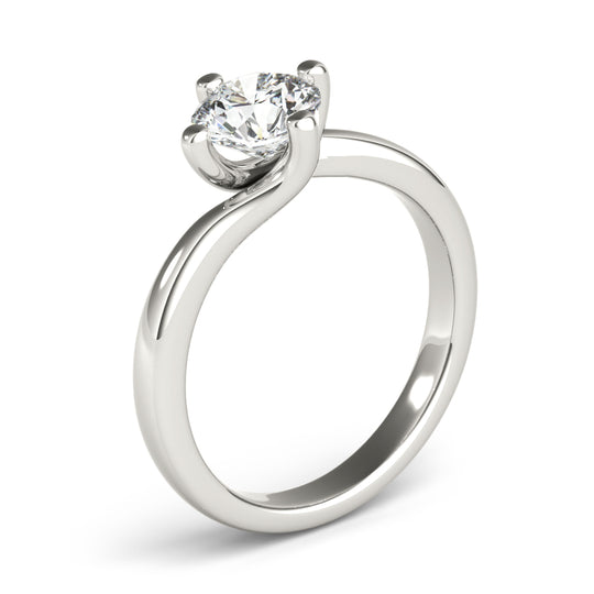 1.0 CT Round Shaped Moissanite Engagement Ring In Solitaire 4