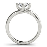 1.0 CT Round Shaped Moissanite Engagement Ring In Solitaire 3
