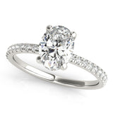 1.0 CT Oval Shaped Moissanite Engagement Ring In Hidden Halo 2