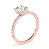 1.0 CT Oval Shaped Moissanite Engagement Ring In Hidden Halo 10