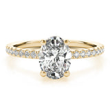 1.0 CT Oval Shaped Moissanite Engagement Ring In Hidden Halo 8