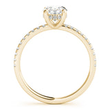 1.0 CT Oval Shaped Moissanite Engagement Ring In Hidden Halo 7