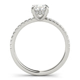 1.0 CT Oval Shaped Moissanite Engagement Ring In Hidden Halo 3