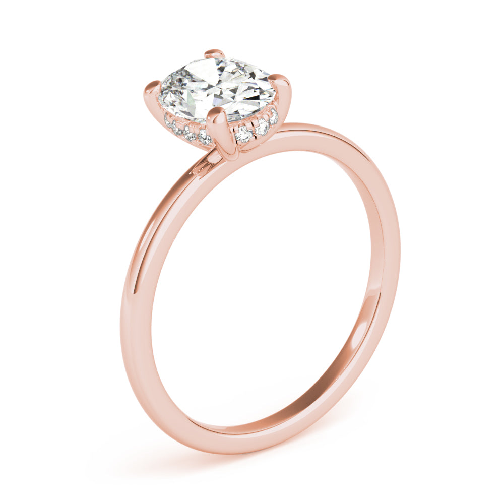 2.0 CT Oval Shaped Moissanite Engagement Ring In Hidden Halo 15