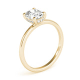 2.0 CT Oval Shaped Moissanite Engagement Ring In Hidden Halo 9
