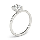 2.0 CT Oval Shaped Moissanite Engagement Ring In Hidden Halo 4