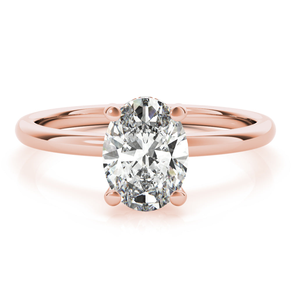 2.0 CT Oval Shaped Moissanite Engagement Ring In Hidden Halo 13