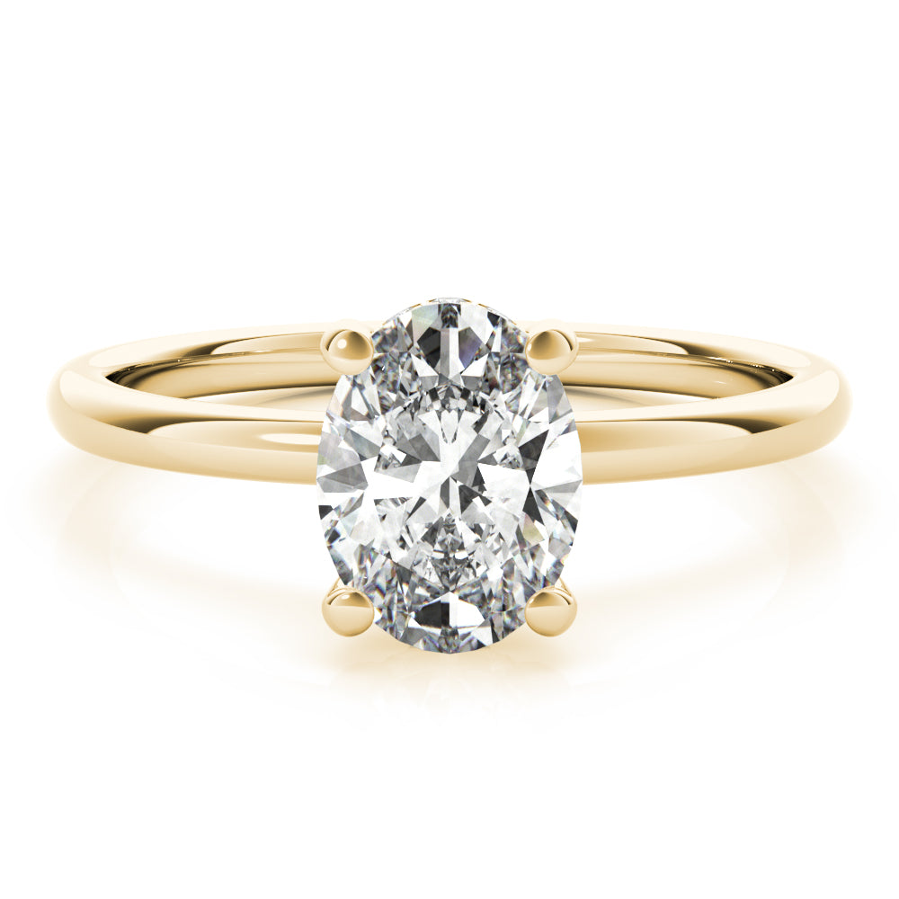 2.0 CT Oval Shaped Moissanite Engagement Ring In Hidden Halo 6