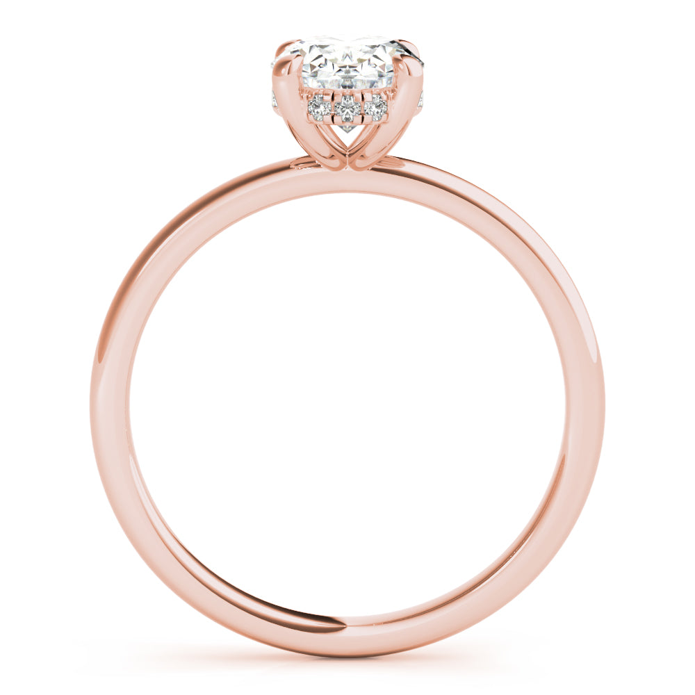 2.0 CT Oval Shaped Moissanite Engagement Ring In Hidden Halo 14