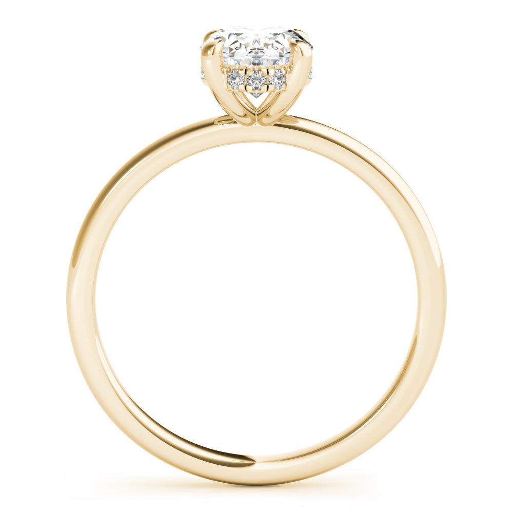 2.0 CT Oval Shaped Moissanite Engagement Ring In Hidden Halo 10