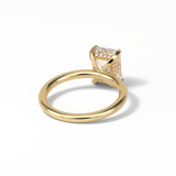 Emerald Solitaire Lab Grown Diamond Engagement Ring
