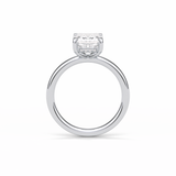 Emerald Solitaire Lab Grown Diamond Engagement Ring