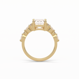 Emerald Cluster Lab Grown Diamond Engagement Ring