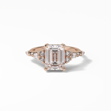 Emerald Cluster Lab Grown Diamond Engagement Ring