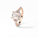 Emerald Cluster Lab Grown Diamond Engagement Ring