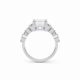 Emerald Cluster Lab Grown Diamond Engagement Ring