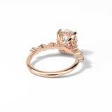 Cushion Dainty Pave Lab Grown Diamond Engagement Ring
