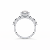 Cushion Dainty Pave Lab Grown Diamond Engagement Ring