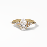 Oval Cluster Lab Grown Diamond Engagement Ring