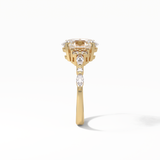 Oval Cluster Lab Grown Diamond Engagement Ring
