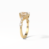 Oval Cluster Lab Grown Diamond Engagement Ring