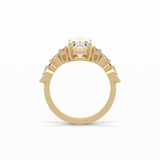 Oval Cluster Lab Grown Diamond Engagement Ring