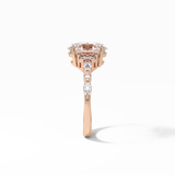 Oval Cluster Lab Grown Diamond Engagement Ring