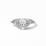 Oval Cluster Lab Grown Diamond Engagement Ring