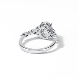 Oval Cluster Lab Grown Diamond Engagement Ring