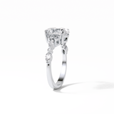 Oval Cluster Lab Grown Diamond Engagement Ring