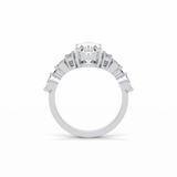 Oval Cluster Lab Grown Diamond Engagement Ring