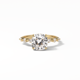 Cushion Hidden Halo & Dainty Pave Lab Grown Diamond Engagement Ring