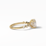 Cushion Hidden Halo & Dainty Pave Lab Grown Diamond Engagement Ring