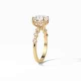 Cushion Hidden Halo & Dainty Pave Lab Grown Diamond Engagement Ring