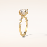 2.15 CT Cushion Shaped Pave Moissanite Engagement Ring