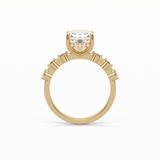 Cushion Hidden Halo & Dainty Pave Lab Grown Diamond Engagement Ring