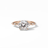 Cushion Hidden Halo & Dainty Pave Lab Grown Diamond Engagement Ring