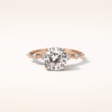 2.15 CT Cushion Shaped Pave Moissanite Engagement Ring