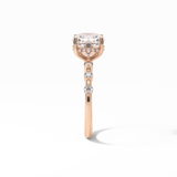 Cushion Hidden Halo & Dainty Pave Lab Grown Diamond Engagement Ring
