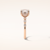 2.15 CT Cushion Shaped Pave Moissanite Engagement Ring