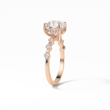 Cushion Hidden Halo & Dainty Pave Lab Grown Diamond Engagement Ring